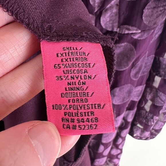 Betsey Johnson Velvet Wrap Mini Dress Velvet Whimsical Fall Winter Wedding Guest - Picture 6 of 9